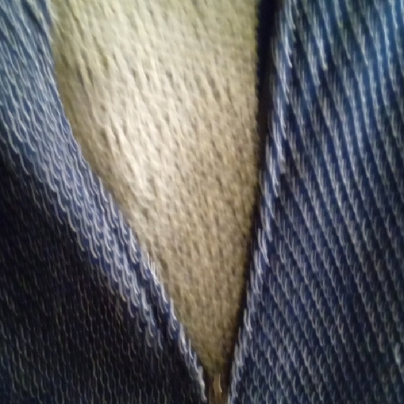 Womans L Evy's Tree Blue Knit Cardigan Sweater Vest Nautical Contrast - Picture 4 of 6